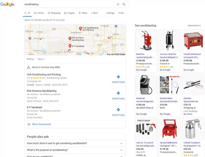 sandblasting seo